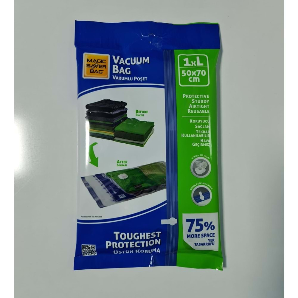 MAGIC SAVER BAG VAKUMLU POŞET 1X LARGE (50X70) X108X AYD-MSATREG-1001