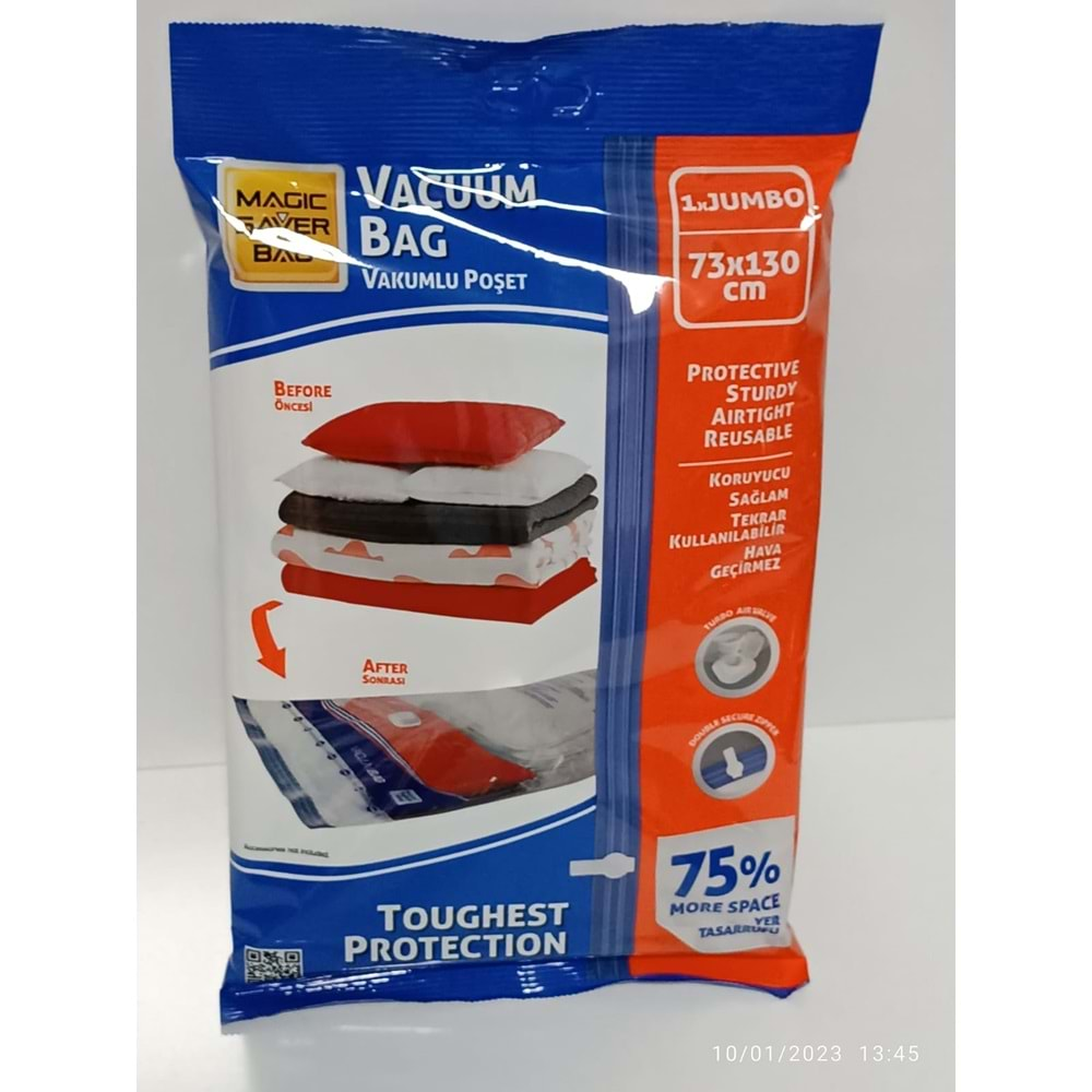 MAGIC SAVER BAG VAKUMLU POŞET 1x JUMBO (73X130) x72x AYD-MSATREG-1004