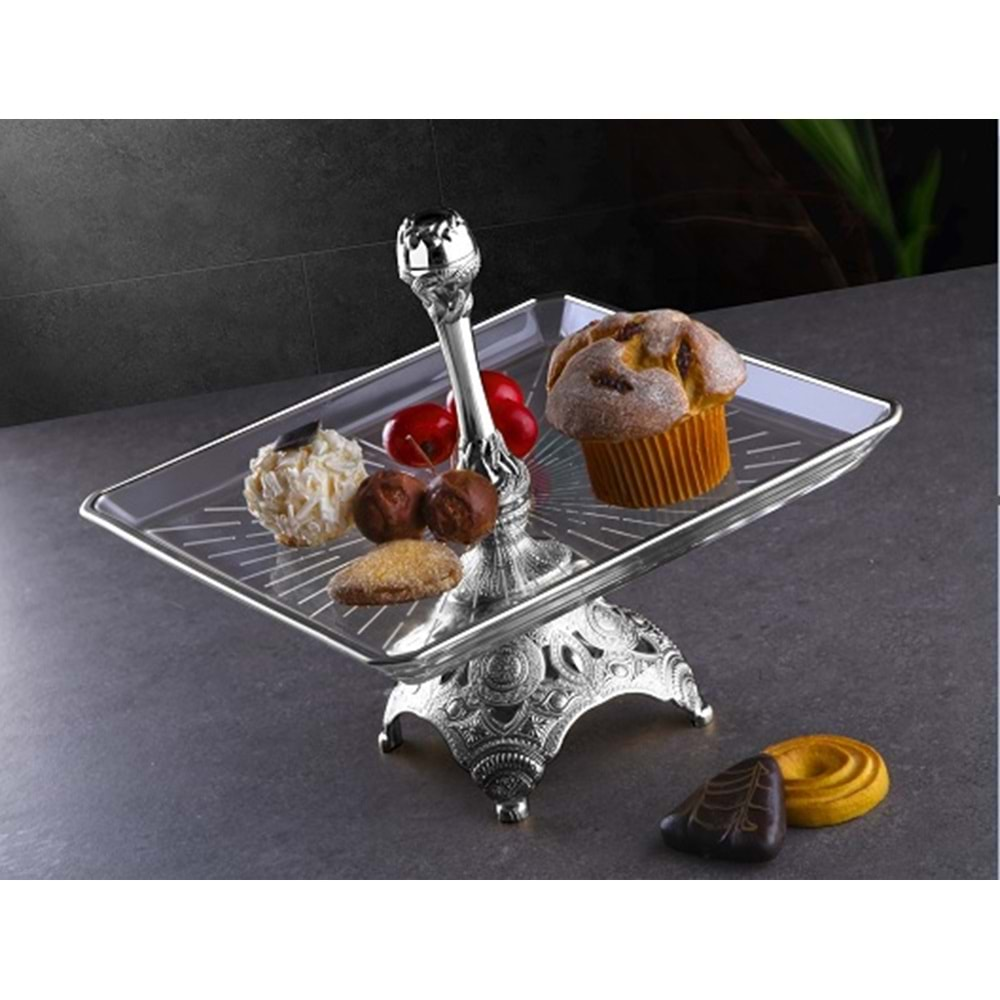 BUSEM TEK KATLI CAM KURABİYELİK SİLVER x6x BSM00634