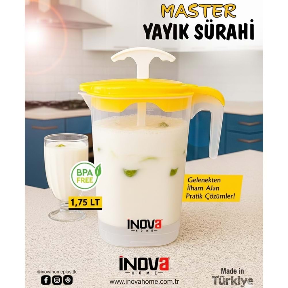İNOVA HOME MASTER YAYIK SÜRAHİ 1,75 LT x24x İNV0025