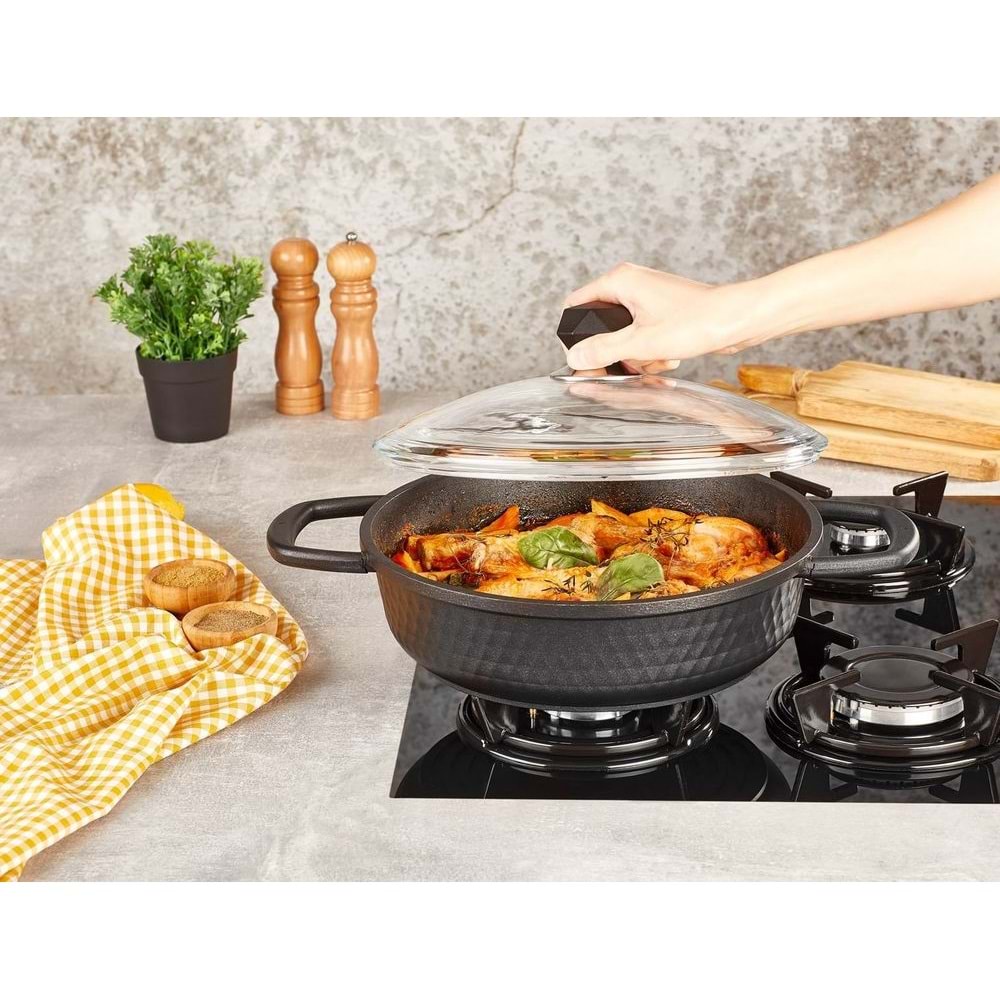 KAHRAMANLAR MOTTO SERİSİ 26 CM DÖKÜM BASIK TENCERE x6x 3533