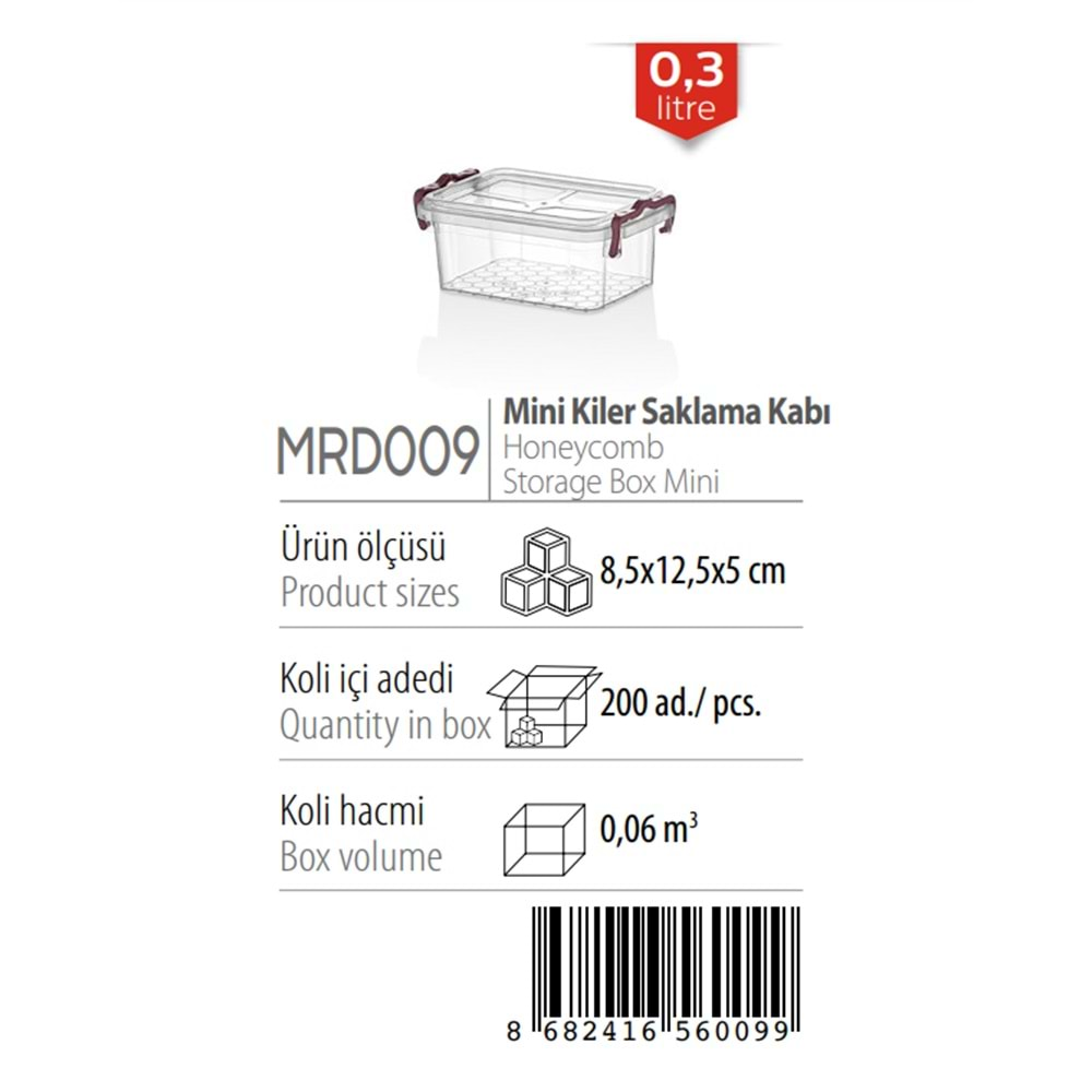 MERDEM MİNİ KİLER SAKLAMA KABI - 0,30 LTx200xMRD009