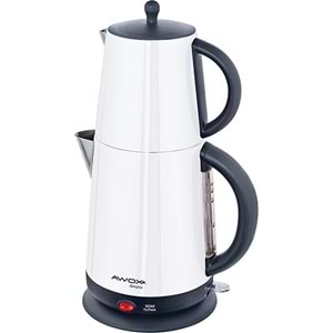 AWOX DEMPLUS ÇELİK ÇAY MAKİNESİ BEYAZ