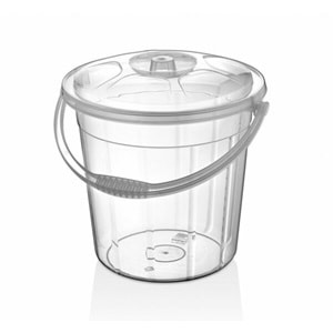 İNOVA HOME DAMLA 15 LT KOVA KAPAKLI ŞEFFAF x15x İNV0084