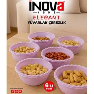 İNOVA HOME 6 LI ELEGANT YUVARLAK ÇEREZLİK x60x İNV0105