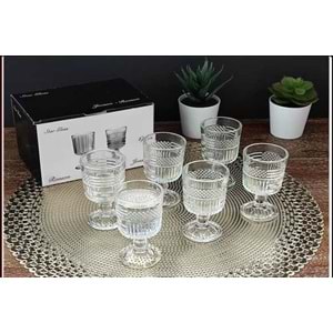 LAVİN KRİSTAL AYAKLI 6 LI KAHVE YANI BARDAK MR180x12x