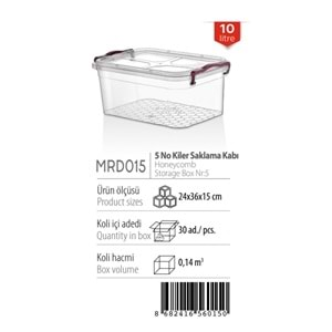 MERDEM 5 NO KİLER SAKLAMA KABI - 10 LT x30xMRD015