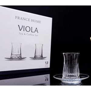 RAYAN VIOLA SET LINES ÇAY BARDAĞI 12 Lİ x6x