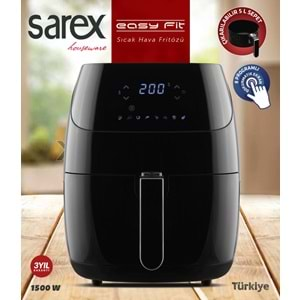 SAREX EASY FİT SICAK HAVA FRİTÖZÜ 1500 WATT SR7000x2