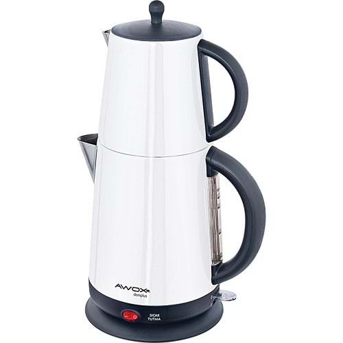 AWOX DEMPLUS ÇELİK ÇAY MAKİNESİ BEYAZ