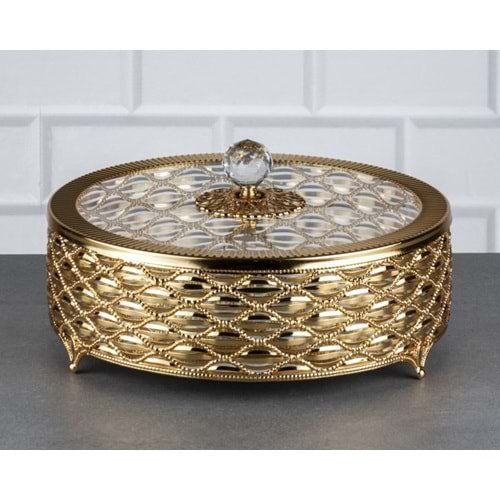 ZEYVE NİL YUVARLAK YÜKSEK ŞEKERLİK GOLD 25 CM x12x BZ-MT364A