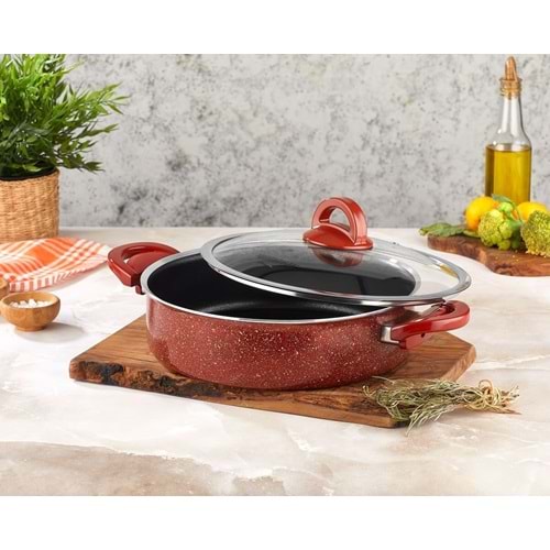 KAHRAMANLAR 20 CM KİREMİT SERİSİ BASIK TENCERE x6x 3147