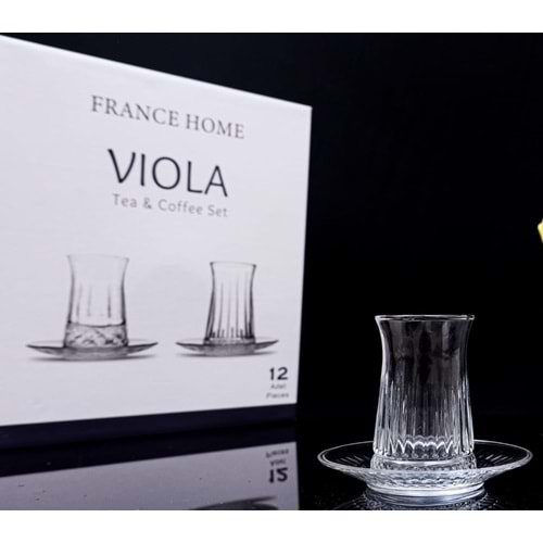 RAYAN VIOLA SET LINES ÇAY BARDAĞI 12 Lİ x6x