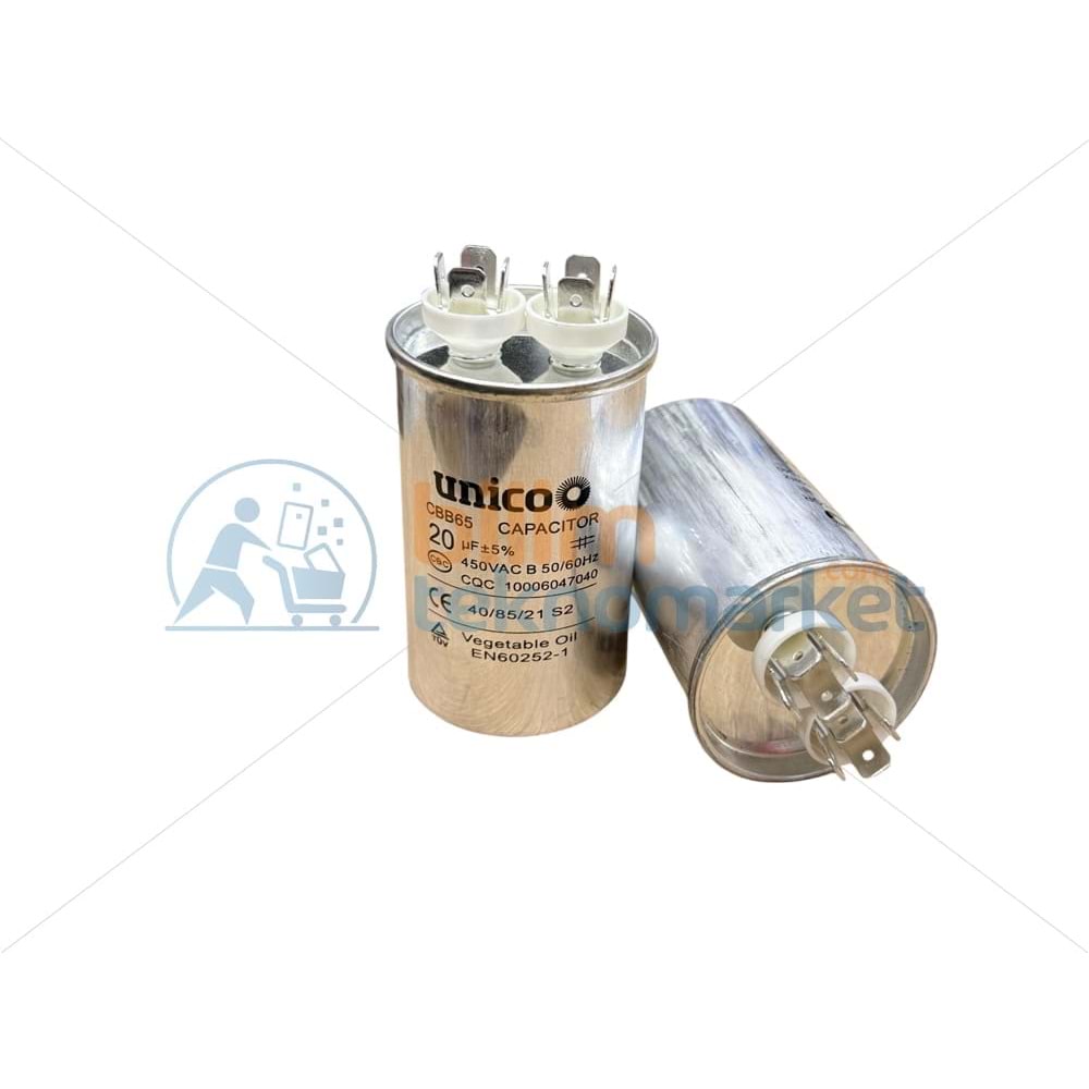 20 UF 450V KAPASİTÖR METAL GÖVDELİ KONDANSATÖR