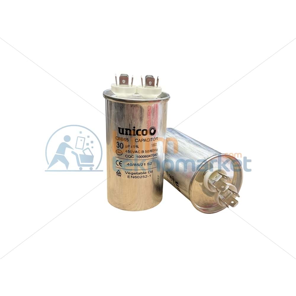 30 UF 450V KAPASİTÖR METAL GÖVDELİ KONDANSATÖR