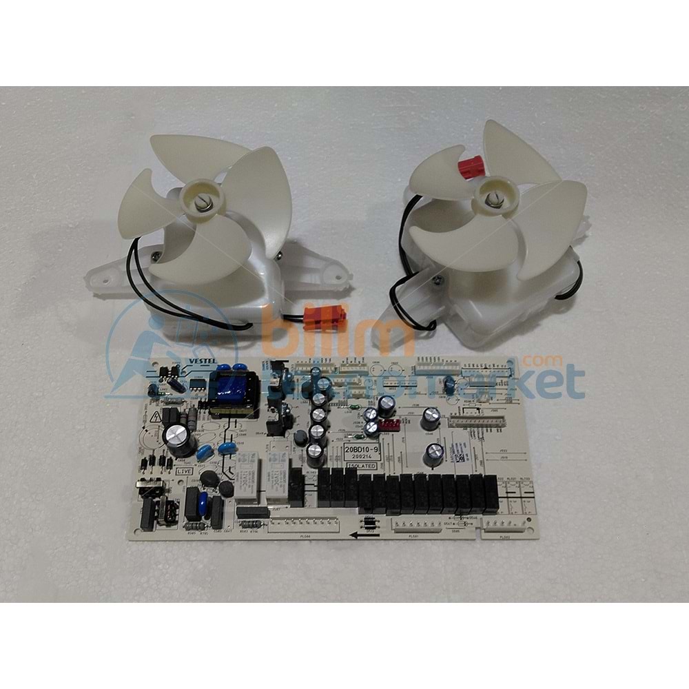 VESTEL PUZZLE NF655 BUZDOLABI ANAKART + DONDURUCU FAN MOTORU 32016350/20763273/22106661 ORİJİNAL