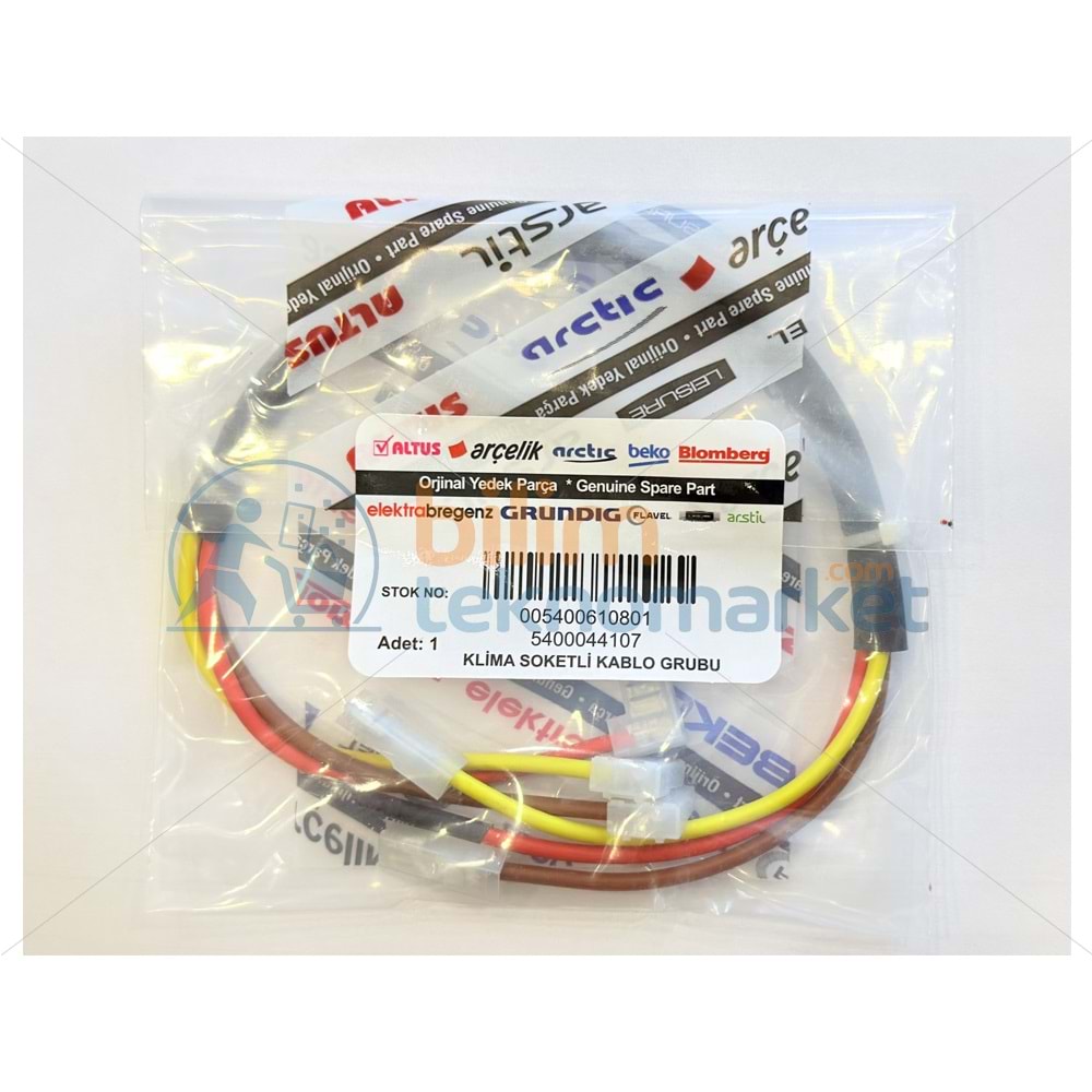 ARÇELİK KLİMA İÇİN KOMPRESÖR (MOTOR) BAĞLANTI KABLO GRUBU 5400044107 ORİJİNAL