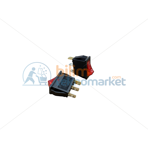 TOST MAKİNESİ İÇİN TEKLİ DİK DÖRTGEN IŞIKLI ON/OFF ANAHTARI 220V