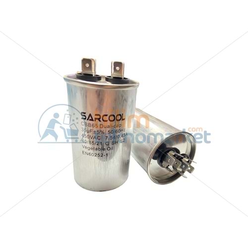 KAPASİTÖR KONDANSATÖR (35 UF) 450VAC METAL GÖVDELİ