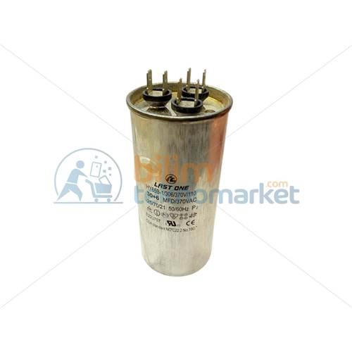 30+6 UF 450V KLİMA KAPASİTÖRÜ METAL GÖVDELİ KONDANSATÖR