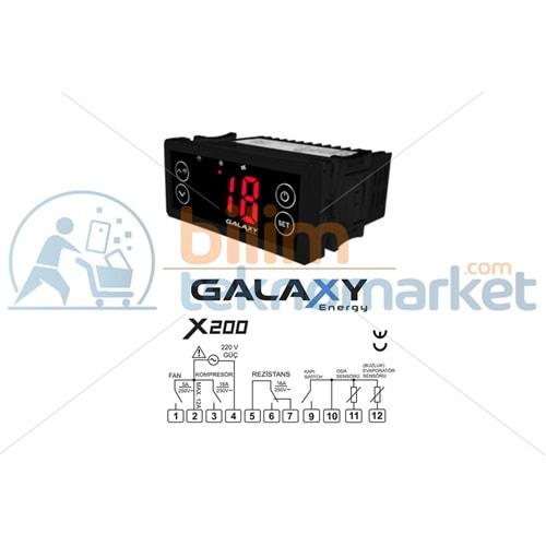 GALAXY X200 ÇİFT PROB SENSÖR DİJİTAL TERMOSTAT