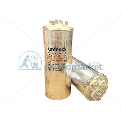 55+6 UF 450V ARÇELİK KLİMA KAPASİTÖRÜ_METAL GÖVDELİ 5400962208