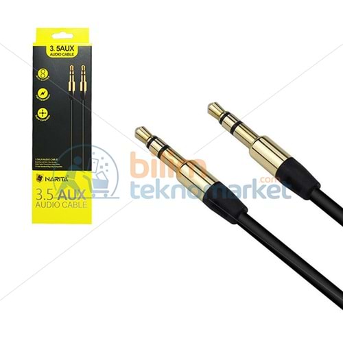 AUX KABLOSU 3.5 MM ERKEK/ERKEK 1 METRE STEREO 3 BOĞUMLU_3790