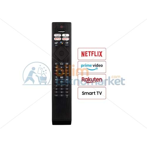 PHILIPS PH-V4 NETFLIX-RAKUTEN TV-PRIME VIDEO TUŞLU (SES KOMUTLU) LED TV KUMANDASI 21661