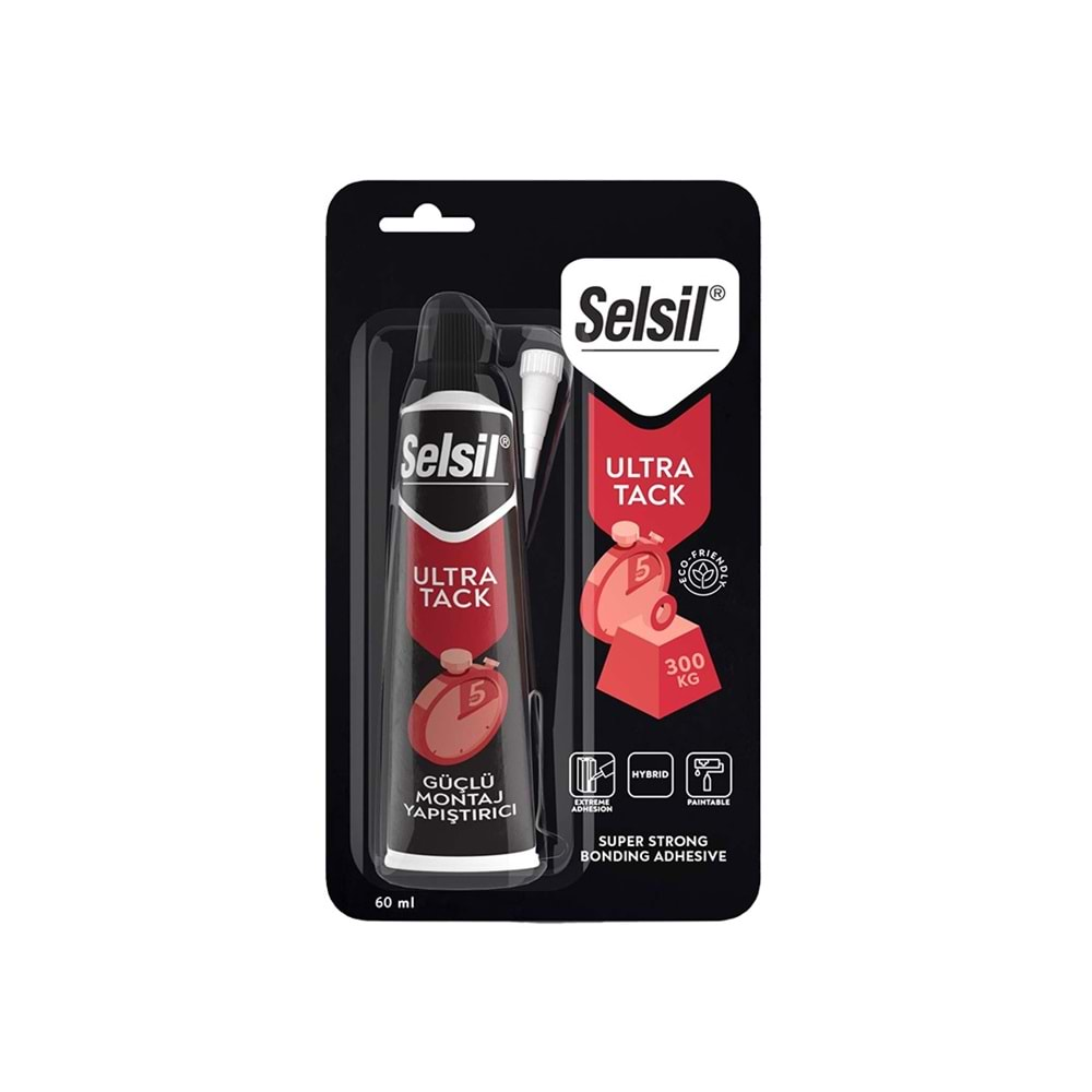 Selsil Ultra Tack Hibrit Korniş/Kornej Yapıştırıcı Beyaz Tüp 60 ml