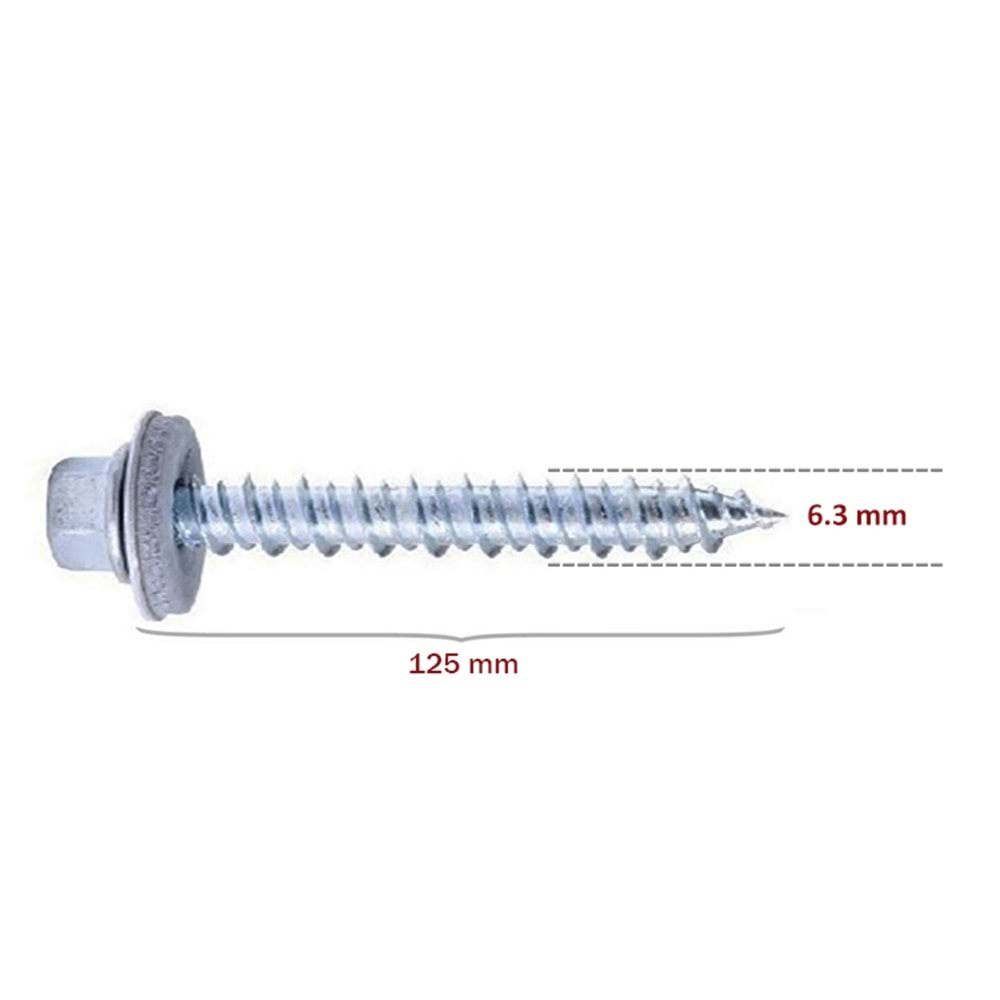 Ahşap Çatı Vidası 6.3x125 mm Betofast