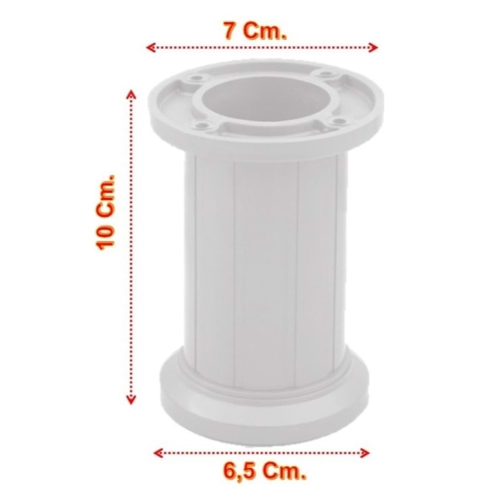 Plastik Baza Ayağı Jumbo Beyaz Ayarlı 10 cm