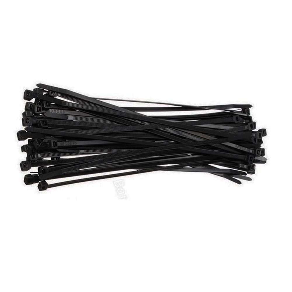 Cırt Kelepçe Kablo Bağı Siyah 8x300mm 100 Ad