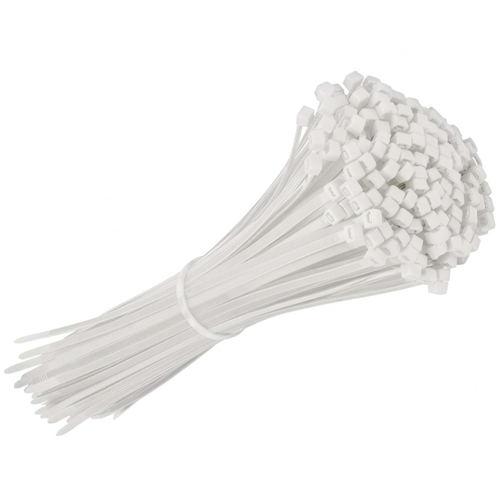 Cırt Kelepçe Kablo Bağı Beyaz 8x550mm 100 Ad