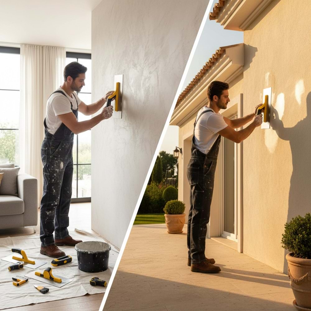 Dekor Alçı Malası Açık Plastik Saplı 30cm