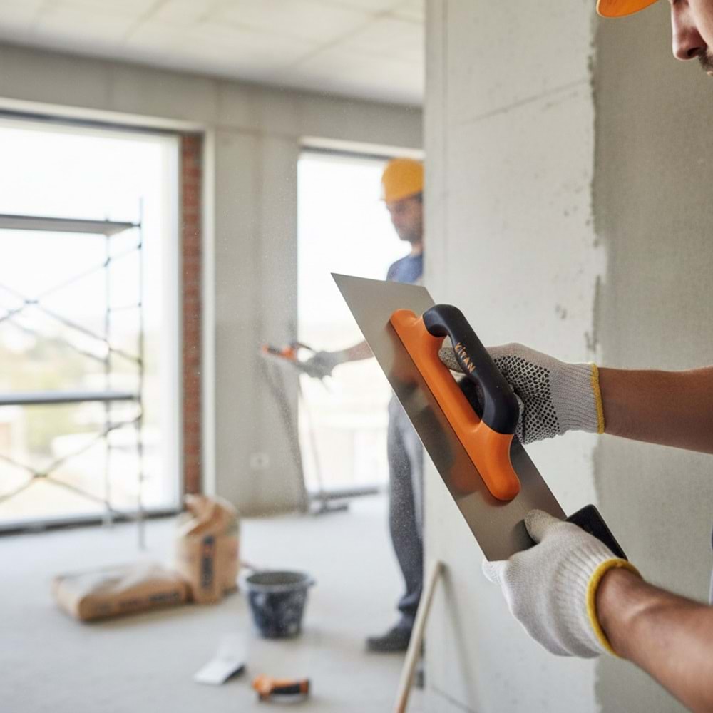 Kitan Alçı Malası Kapalı Plastik Saplı 50cm