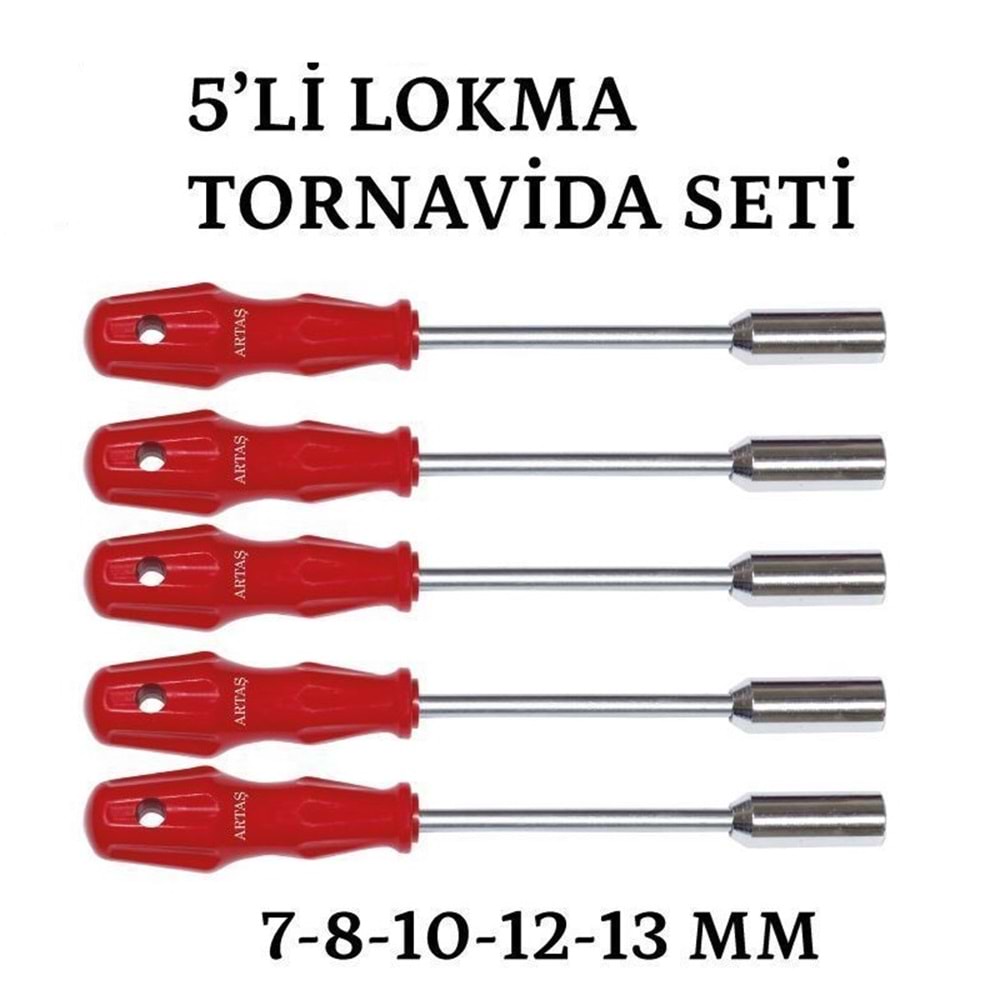 Lokma Uçlu Pipo Tornavida Seti 5 Parça
