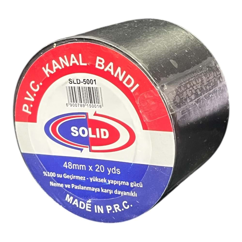 Elektrikçi Kanal Bandı İzole Bant Geniş Siyah 48mm x 20Yrd