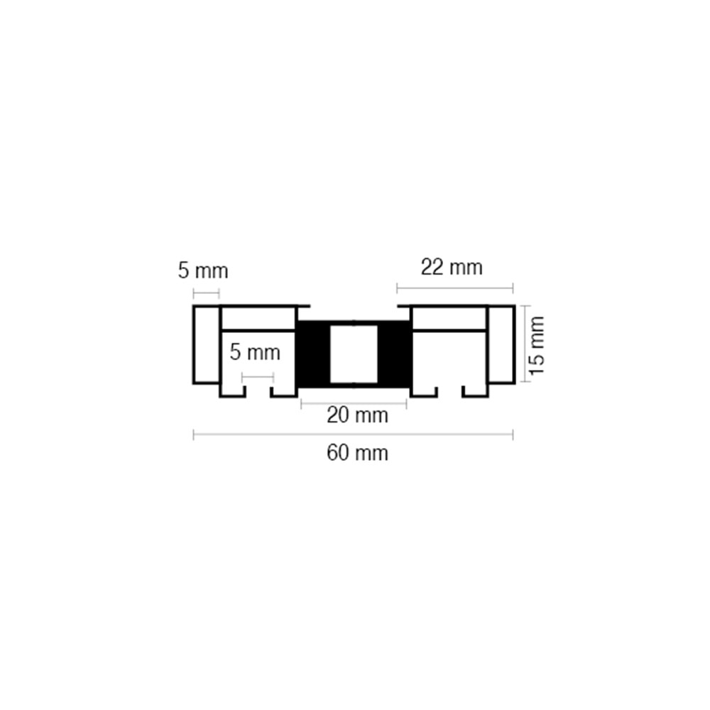 Perde Rayı (İkili) Korniş Kornej 6 mt