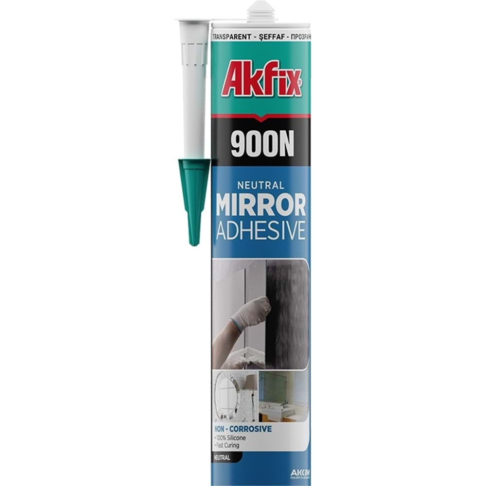 Akfix 900N Nötr Ayna Yapıştırma Silikonu Şeffaf 280ml