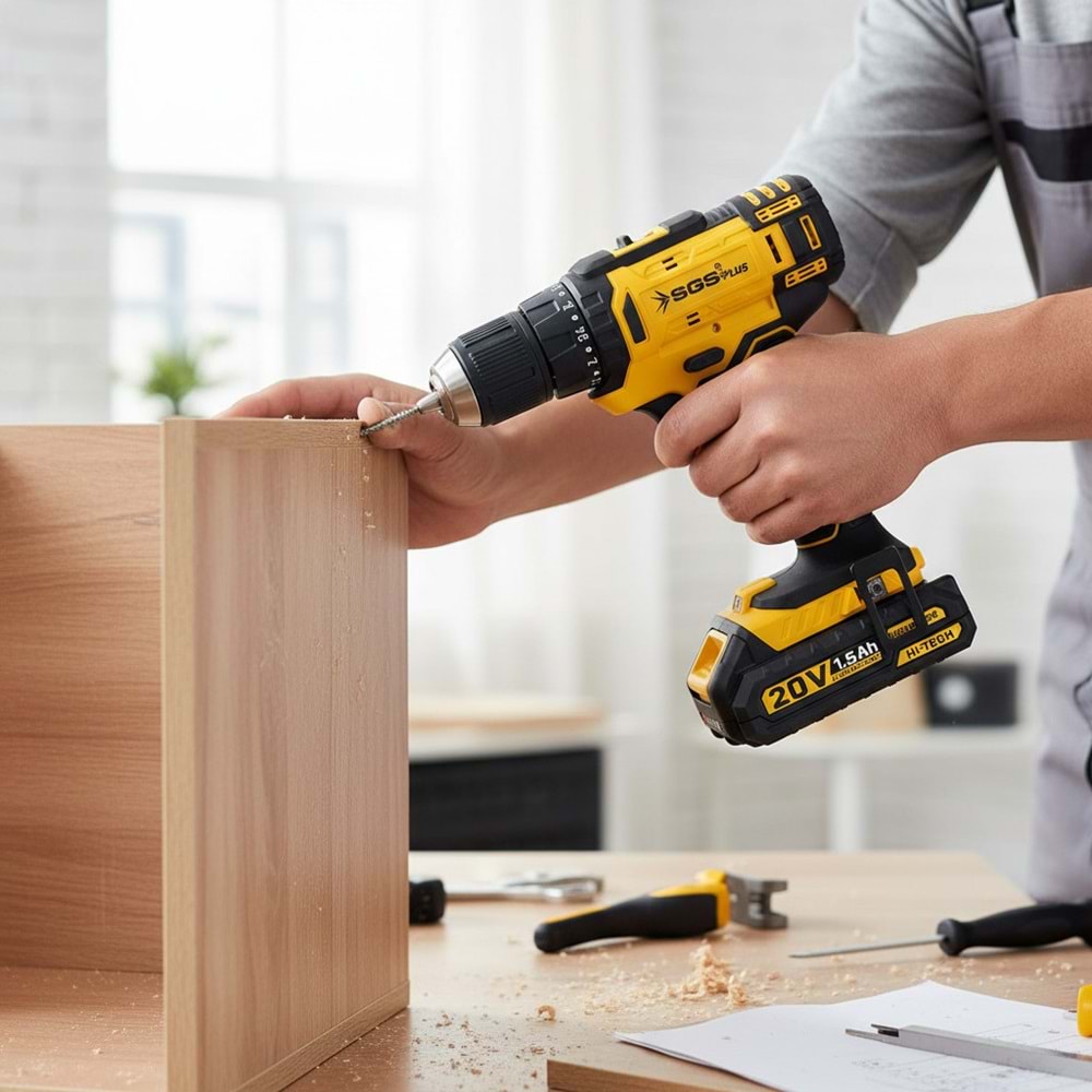 SGS Akülü Şarjlı Vidalama Darbeli Matkap 20V 1.5Ah