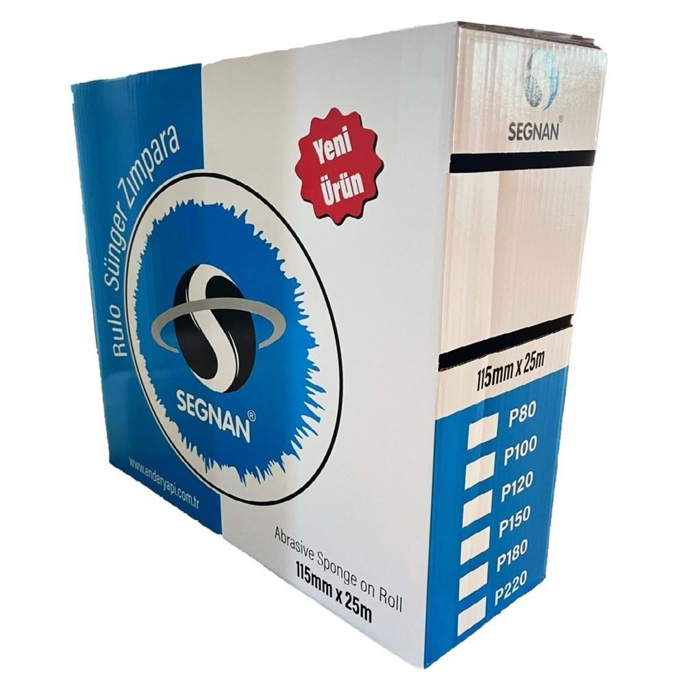 Segnan Rulo Sünger Zımpara 115mm 25mt 150 Kum
