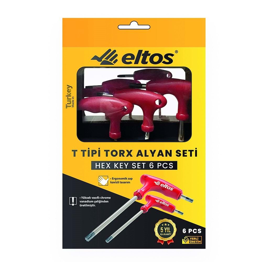 Eltos T Saplı Torx Alyan Anahtar Seti 6 lı