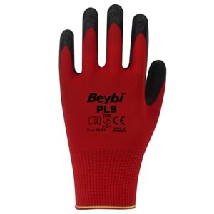 Beybi PL9 Polyester Örme Lateks Eldiven 10 No