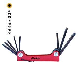 Eltos Çakı Tipi Torx Alyan Anahtar Takımı 8 Parça