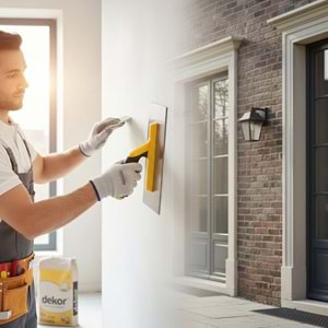 Dekor Alçı Malası Paslanmaz Plastik Saplı 35cm