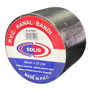 Elektrikçi Kanal Bandı İzole Bant Geniş Siyah 48mm x 20Yrd