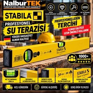 Stabila Profesyonel Su Terazisi 80cm