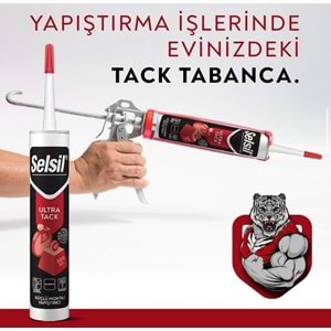 Selsil Ultra High Tack Hibrit Korniş/Kornej Yapıştırıcı Beyaz 290 ml