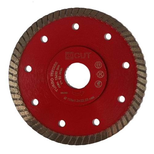 Kristal TX-Cut Turbo Elmas Hassas İnce Seramik Fayans Kesici 115mm