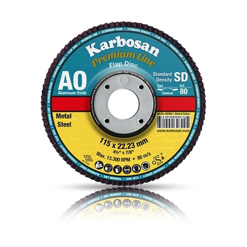 Karbosan Premium Line AO Flap Disk Zımpara 115mm 40 Kum